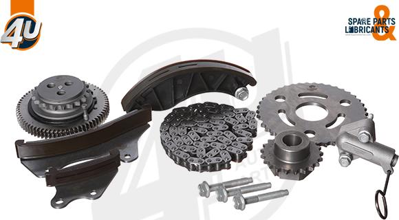 4U Autoparts 44178OP - Комплект ангренажна верига vvparts.bg