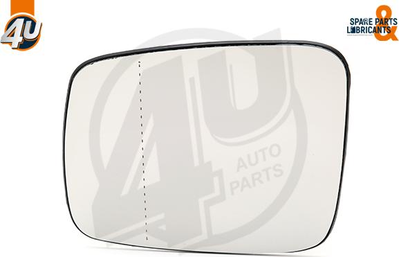 4U Autoparts 41544VV - Стъкло на огледало, външно огледало vvparts.bg