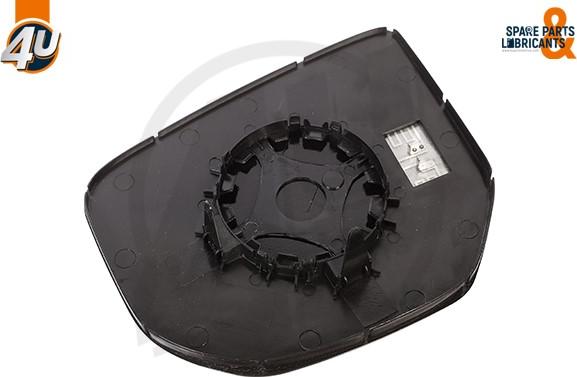 4U Autoparts 41569PU - Стъкло на огледало, външно огледало vvparts.bg