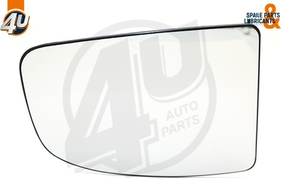 4U Autoparts 41564PU - Стъкло на огледало, външно огледало vvparts.bg