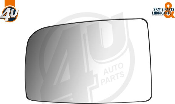 4U Autoparts 41507MR - Стъкло на огледало, външно огледало vvparts.bg