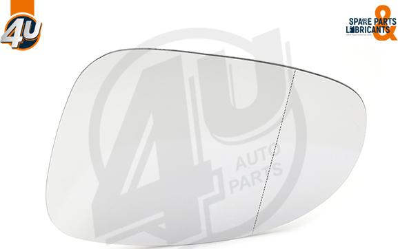 4U Autoparts 41520VV - Стъкло на огледало, външно огледало vvparts.bg