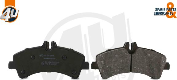 4U Autoparts 22123MR - Комплект спирачно феродо, дискови спирачки vvparts.bg