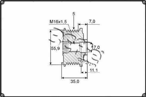 3Effe Group F0045G - Ремъчна шайба, генератор vvparts.bg