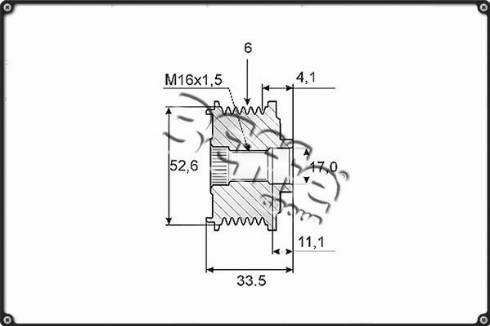 3Effe Group F0047G - Ремъчна шайба, генератор vvparts.bg