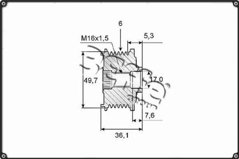 3Effe Group F0052G - Ремъчна шайба, генератор vvparts.bg