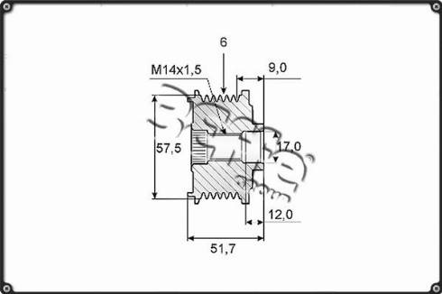 3Effe Group F0170G - Ремъчна шайба, генератор vvparts.bg