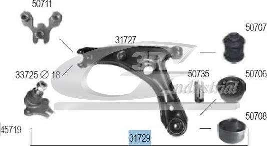 3RG 31729 - Носач, окачване на колелата vvparts.bg