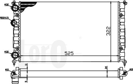 ABAKUS 046-017-0005 - Радиатор, охлаждане на двигателя vvparts.bg