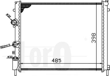 ABAKUS 042-017-0004-X - Радиатор, охлаждане на двигателя vvparts.bg