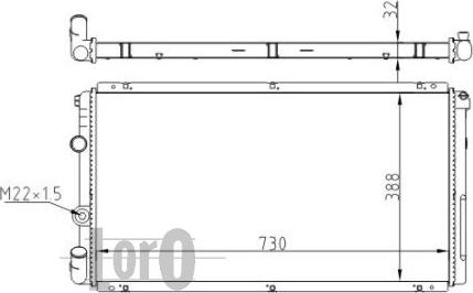 ABAKUS 042-017-0024 - Радиатор, охлаждане на двигателя vvparts.bg