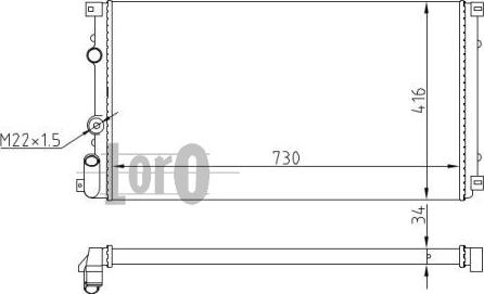 ABAKUS 042-017-0025 - Радиатор, охлаждане на двигателя vvparts.bg