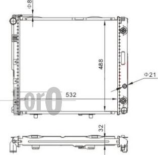 ABAKUS 054-017-0044 - Радиатор, охлаждане на двигателя vvparts.bg