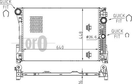 ABAKUS 054-017-0052-B - Радиатор, охлаждане на двигателя vvparts.bg