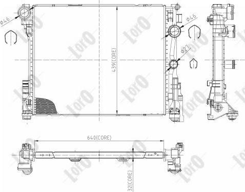 ABAKUS 054-017-0060-B - Радиатор, охлаждане на двигателя vvparts.bg