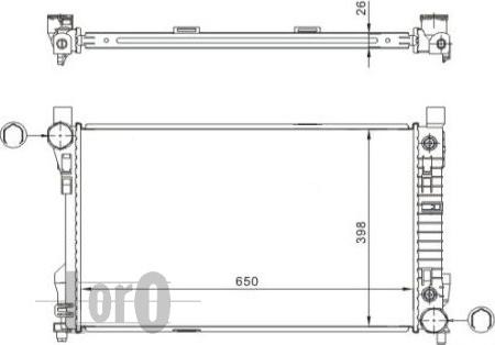 ABAKUS 054-017-0011 - Радиатор, охлаждане на двигателя vvparts.bg