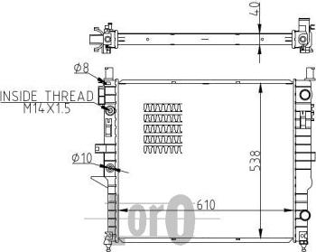 ABAKUS 054-017-0012-B - Радиатор, охлаждане на двигателя vvparts.bg