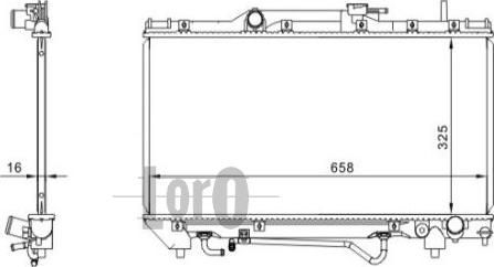 ABAKUS 051-017-0003-B - Радиатор, охлаждане на двигателя vvparts.bg