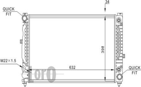 ABAKUS 053-017-0052 - Радиатор, охлаждане на двигателя vvparts.bg