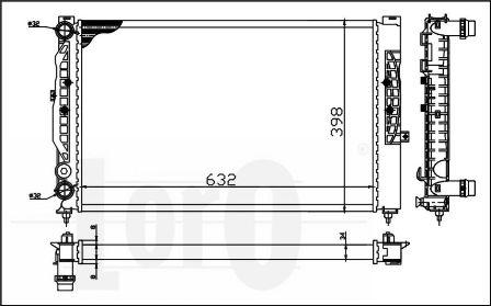 ABAKUS 053-017-0057 - Радиатор, охлаждане на двигателя vvparts.bg