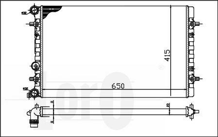 ABAKUS 053-017-0060 - Радиатор, охлаждане на двигателя vvparts.bg