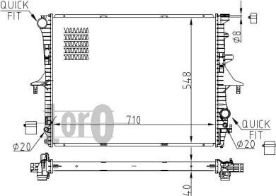 ABAKUS 053-017-0071-B - Радиатор, охлаждане на двигателя vvparts.bg