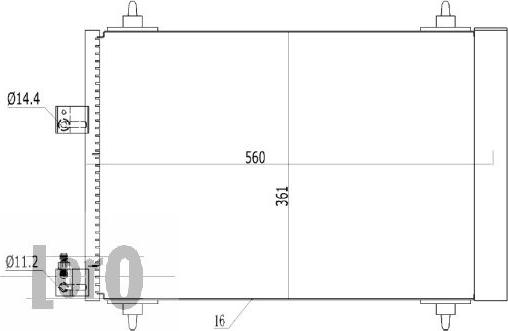 ABAKUS 009-016-0010 - Кондензатор, климатизация vvparts.bg