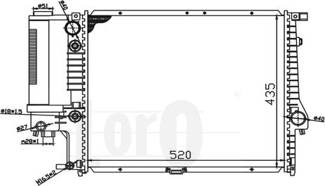 ABAKUS 004-017-0019 - Радиатор, охлаждане на двигателя vvparts.bg