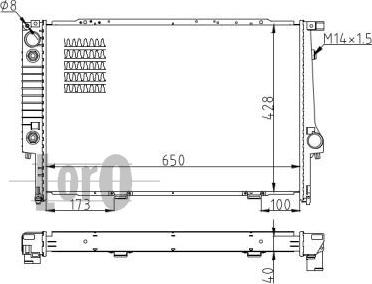 ABAKUS 004-017-0034-B - Радиатор, охлаждане на двигателя vvparts.bg