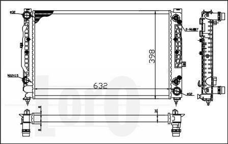 ABAKUS 003-017-0023 - Радиатор, охлаждане на двигателя vvparts.bg