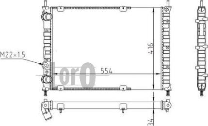 ABAKUS 016-017-0040 - Радиатор, охлаждане на двигателя vvparts.bg