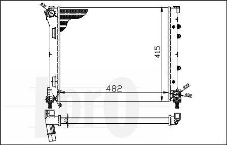 ABAKUS 016-017-0055 - Радиатор, охлаждане на двигателя vvparts.bg