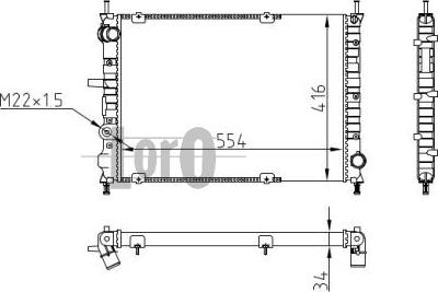 ABAKUS 016-017-0064 - Радиатор, охлаждане на двигателя vvparts.bg