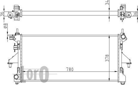 ABAKUS 016-017-0060 - Радиатор, охлаждане на двигателя vvparts.bg