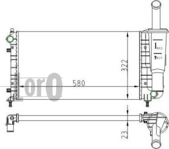 ABAKUS 016-017-0036 - Радиатор, охлаждане на двигателя vvparts.bg