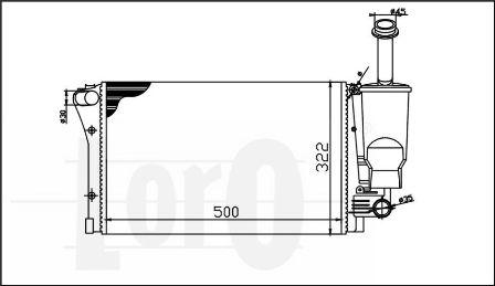 ABAKUS 016-017-0023 - Радиатор, охлаждане на двигателя vvparts.bg