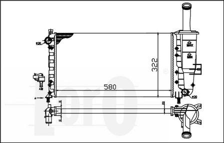 ABAKUS 016-017-0022 - Радиатор, охлаждане на двигателя vvparts.bg