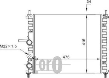 ABAKUS 016-017-0027 - Радиатор, охлаждане на двигателя vvparts.bg