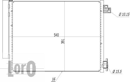 ABAKUS 010-016-0002 - Кондензатор, климатизация vvparts.bg