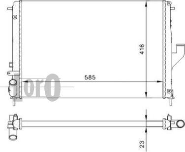 ABAKUS 010-017-0002 - Радиатор, охлаждане на двигателя vvparts.bg