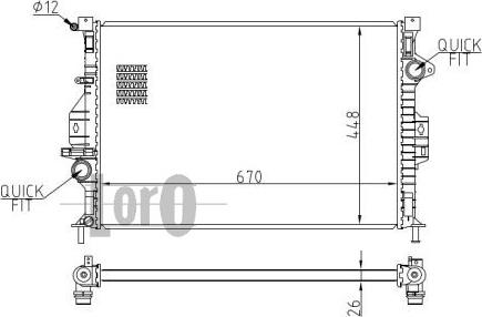 ABAKUS 017-017-0050-B - Радиатор, охлаждане на двигателя vvparts.bg