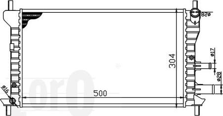 ABAKUS 017-017-0009 - Радиатор, охлаждане на двигателя vvparts.bg