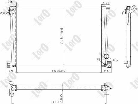 ABAKUS 032-017-0003 - Радиатор, охлаждане на двигателя vvparts.bg