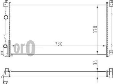 ABAKUS 037-017-0065 - Радиатор, охлаждане на двигателя vvparts.bg