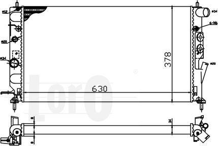 ABAKUS 037-017-0099 - Радиатор, охлаждане на двигателя vvparts.bg