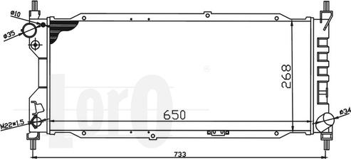 ABAKUS 037-017-0010 - Радиатор, охлаждане на двигателя vvparts.bg