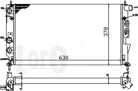 ABAKUS 037-017-0013 - Радиатор, охлаждане на двигателя vvparts.bg