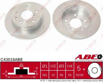 ABE C43018ABE - Спирачен диск vvparts.bg