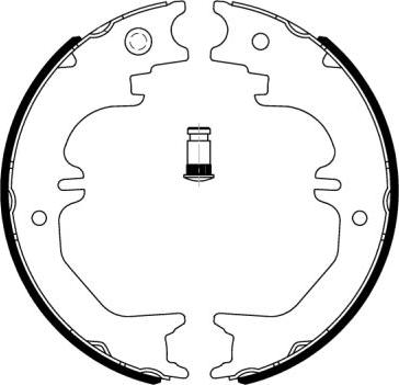 ABE C02082ABE - Комплект спирачна челюст, ръчна спирачка vvparts.bg