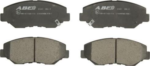 ABE C14049ABE - Комплект спирачно феродо, дискови спирачки vvparts.bg